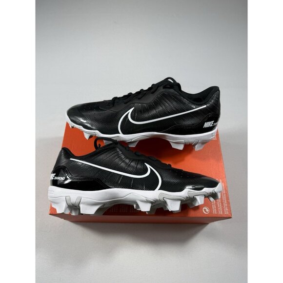 New Men’s Size 11.5 Black White Nike Huarache 4 KYSTN Baseball Cleats DJ6524 001 - Picture 3 of 10